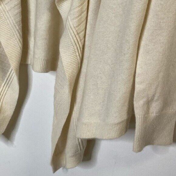 Club Monaco Beige Cashmere wrap cardigan sweater sz XS small knit ribbed - Picture 8 of 12